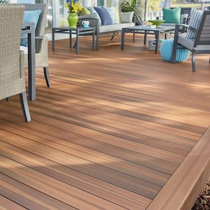 0.925 in. x 5-3/8 in. x 16 ft. Jatoba Grooved Edge Capped Composite Decking Board