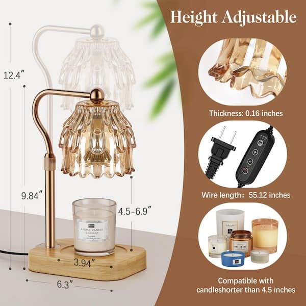 Rottogoon 12.4 in. Candle Warmer Lamp with Timer and Dimmer