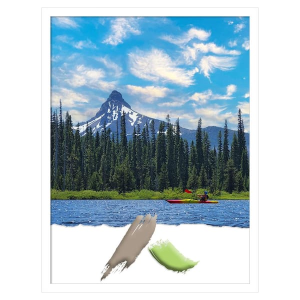 Amanti Art Svelte White Wood Picture Frame Opening Size 18 x 24 in.