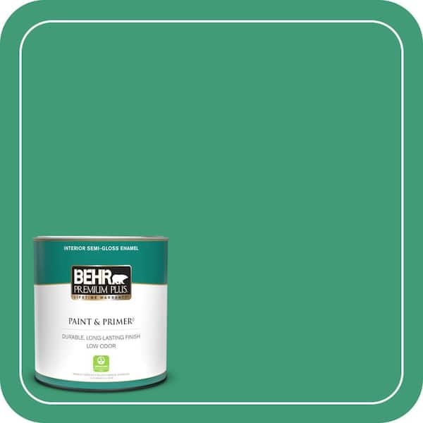 BEHR PREMIUM PLUS 1 qt. #MQ6-42 Dancing Jewel Semi-Gloss Enamel Low Odor Interior Paint & Primer
