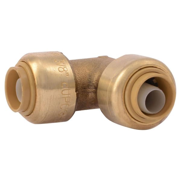 SharkBite 3/8 in. (1/2 in. O.D.) Push-to-Connect Brass 90-Degree Elbow Fitting