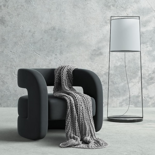Unbranded Leon Grey Acrylic Throw Blanket