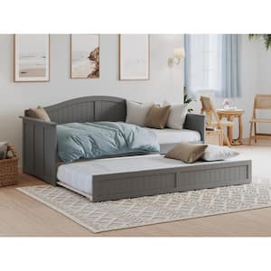 Nantucket Grey Twin Solid Wood Daybed with Twin Trundle