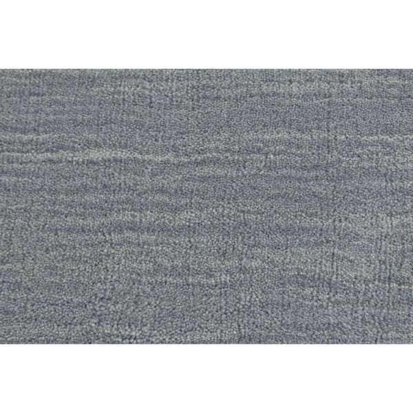 10 ft. Round Blue, Gray Solid Color Area Rug