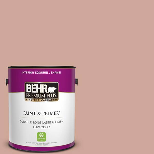 BEHR PREMIUM PLUS 1 gal. #PPU2-08 Pink Ginger Eggshell Enamel Low Odor Interior Paint & Primer