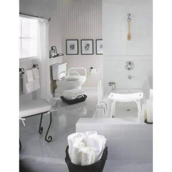 White Modern Toilet Safety Support Handle
