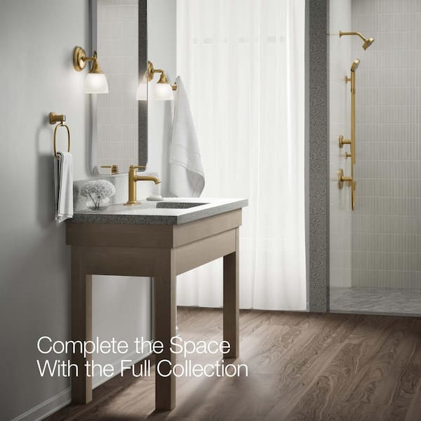 KOHLER Numista Single-Handle Single Hole Bathroom Faucet in Vibrant Brushed Moderne Brass