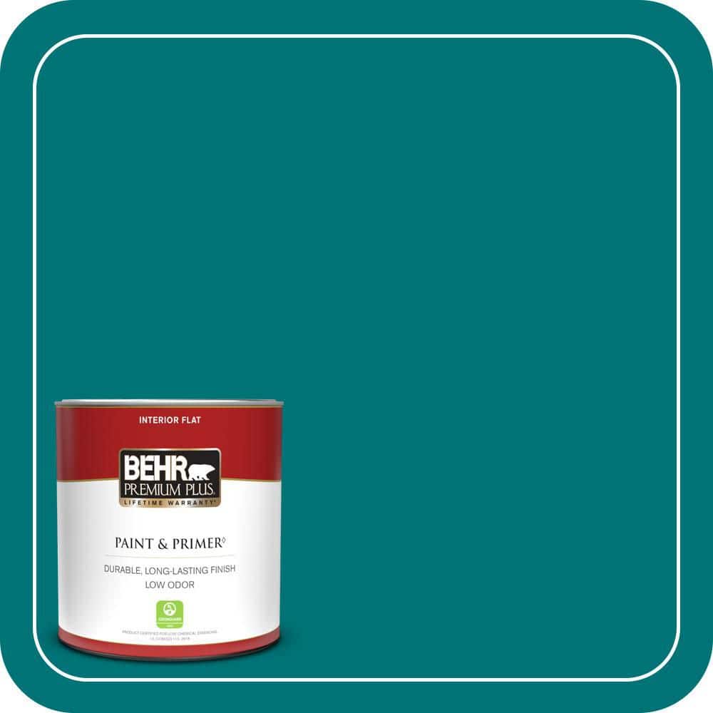 1 qt. #T15-3 Essential Teal Flat Low Odor Interior Paint & Primer price history on PriceWatchPro