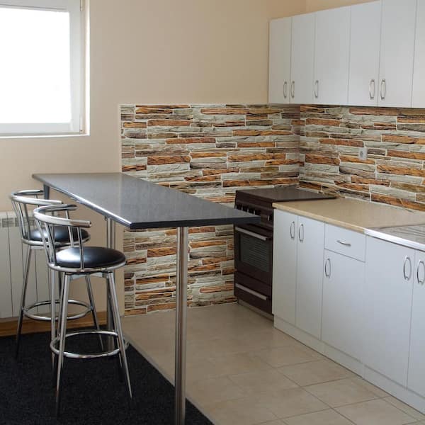 3D Falkirk Retro III 39 in. x 20 in. Orange Faux Stone PVC Decorative Wall Paneling (10-Pack)