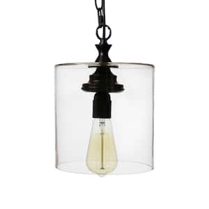 Kostro 11 in. 1-Light Indoor Clear Pendant Lamp with Light Kit