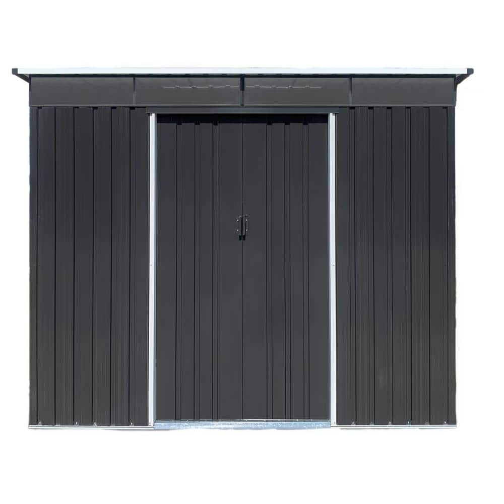 Outdoor 6 ft. x 8 ft. Storage Metal Sheds with Latch, Plastic Vents, for Ga
