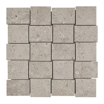 Adelaide White Matte 12 in. x 12 in. x 9.5 mm Porcelain Mosaic Floor and Wall Tile (0.97 sq. ft./Each)