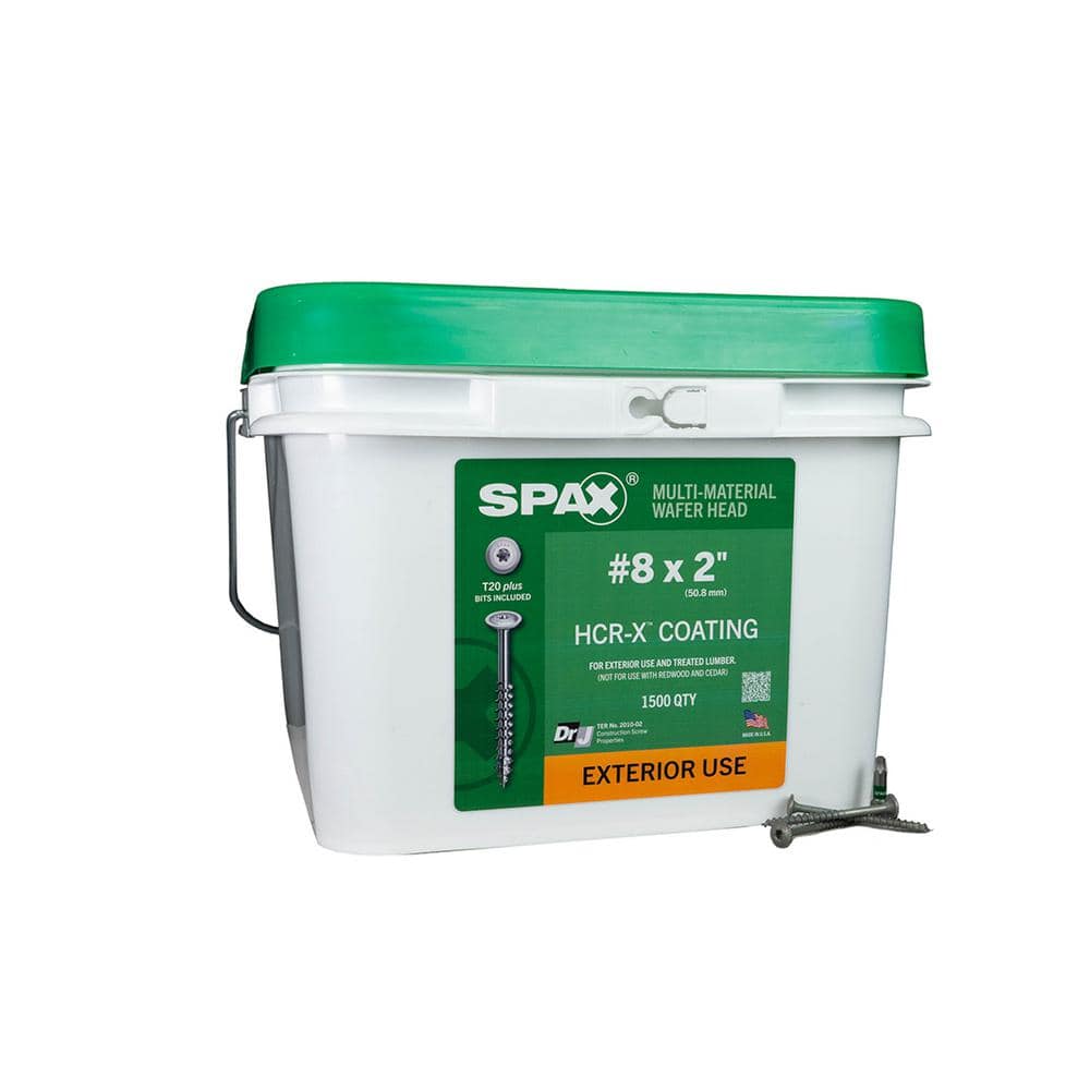 SPAX #8 x 2 in. Exterior Wafer Head Wood Screws Construction Torx T ...