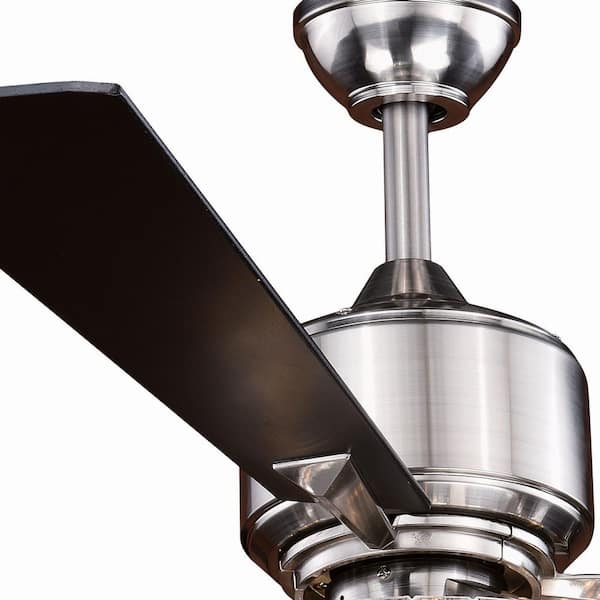 Clara 52 in. LED Indoor Brushed Nickel Ceiling Fan with Crystal Light Kit and Remote