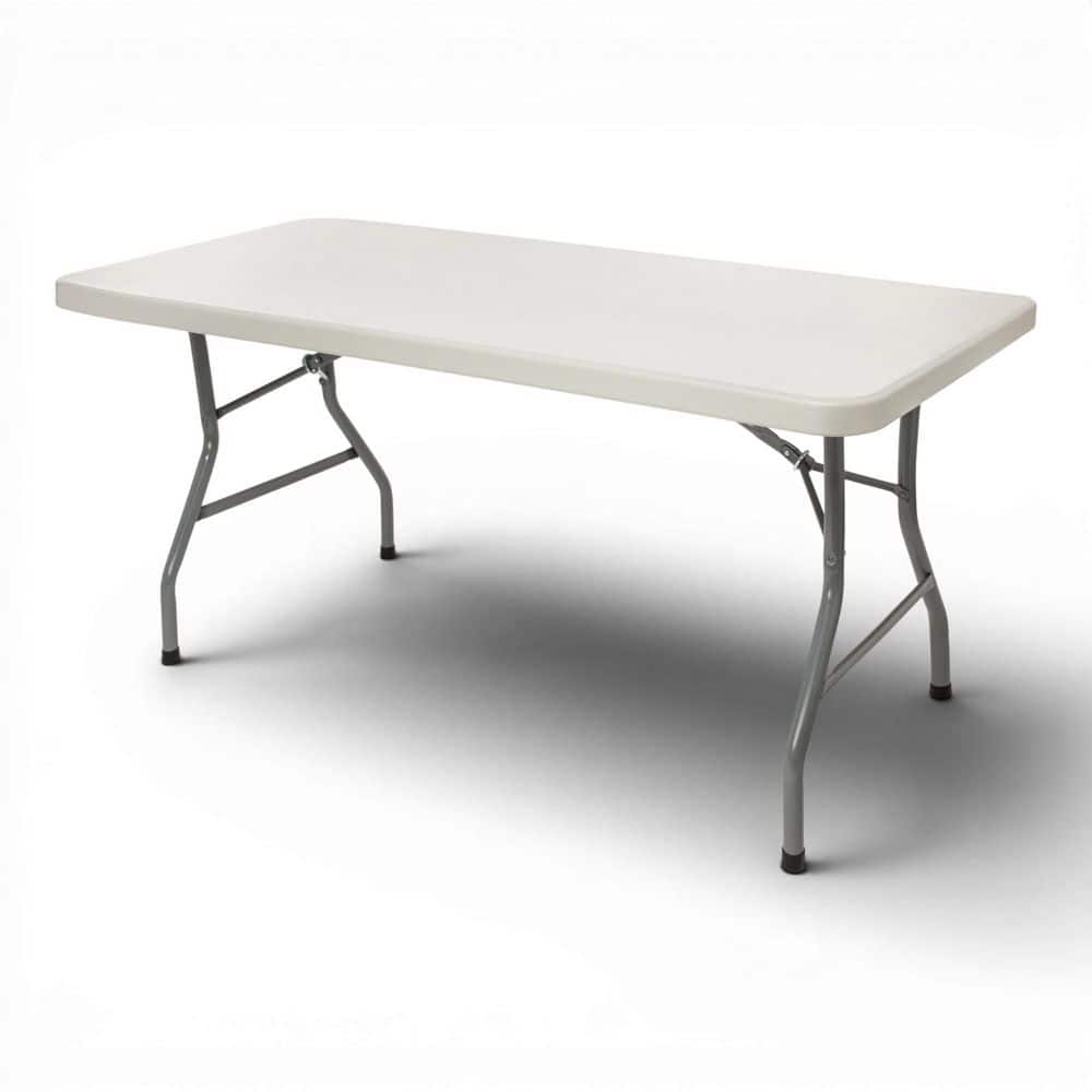 HAMPDEN FURNISHINGS Baldwin Rectangle 60 in. Plastic Folding
