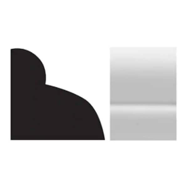 Ekena Millwork 0.5 in. D x 0.5 in. W x 6 in. L PVC Chair Rail Sample