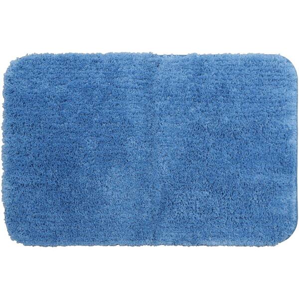 Mohawk Home Duo Blue 24 in. x 38 in. Nylon Machine Washable Bath Mat