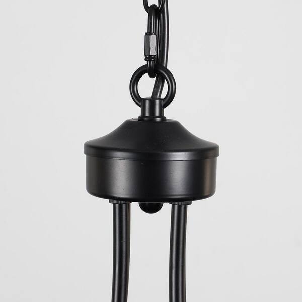 HLJYNJM 8-Light Black Hanging Candlestick Farmhouse Linear Wagon