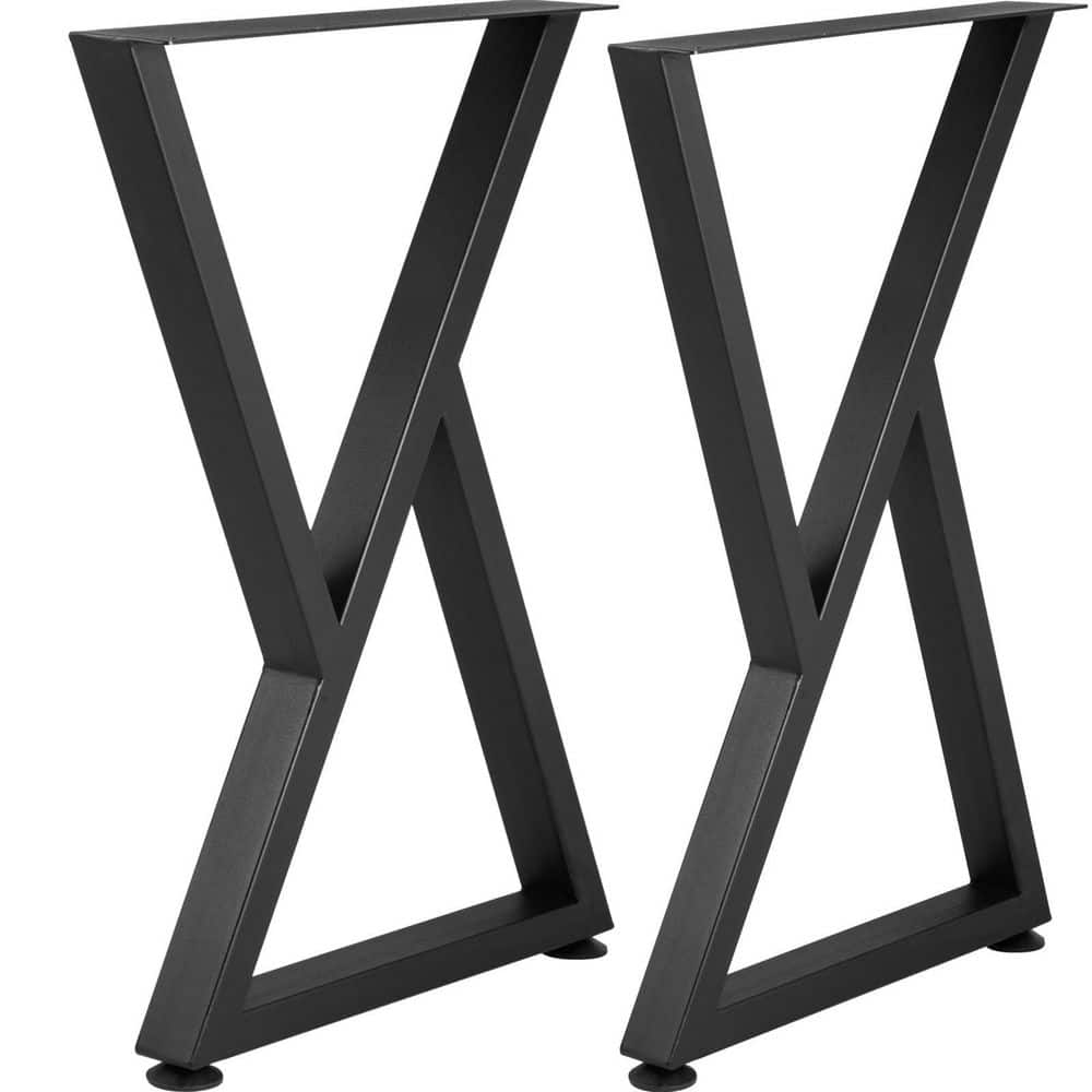 Metal Table Legs, 28 x 18 in. Desk Legs, (Set of 2), Heavy Duty Bench Legs, Z Shape Metal Furniture Legs, Wrought Iron price history on PriceWatchPro