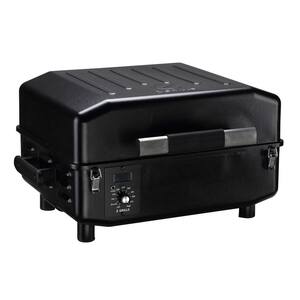 202 sq. in. Portable Pellet Grill & Electric Smoker Camping BBQ Combo with Auto Temperature Control in Black