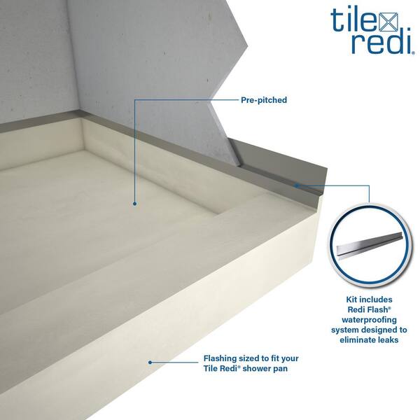 Tile Redi Base N Bench 34 In X 72, How To Install A Tile Redi Shower Base