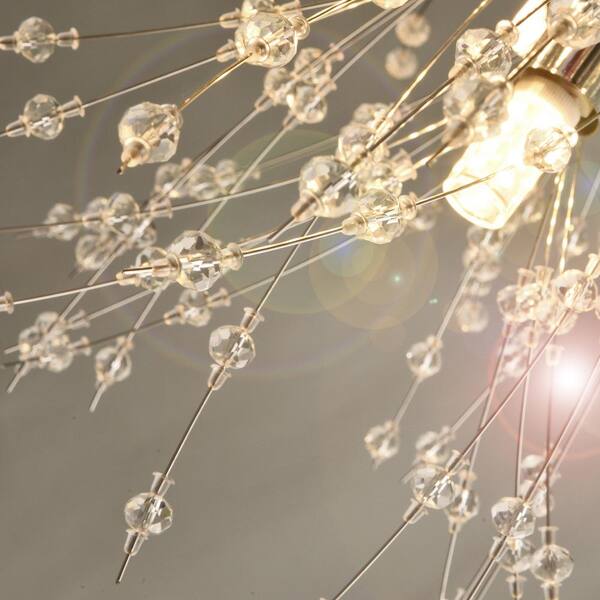 EDISLIVE Calzada Decor 8-Light Chrome Dandelion Firework Chandelier  81010000004498 - The Home Depot