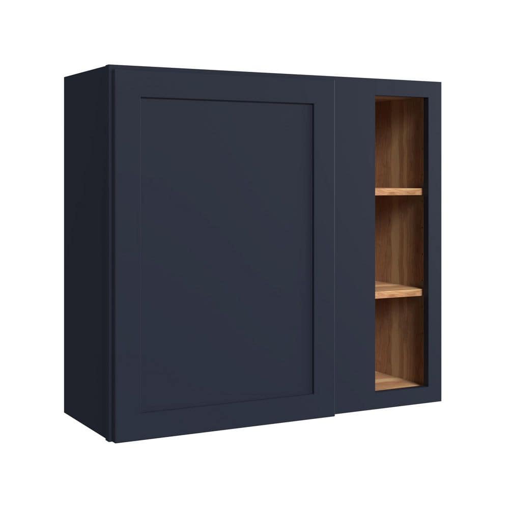 Thornton 36 in. W x 12 in. D x 30 in. H Assembled Plywood Right Corner Blind Kitchen Cabinet in Midnight price history on PriceWatchPro