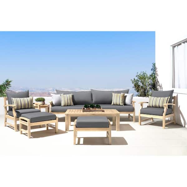 RST BRANDS Kooper 8-Piece Wood Patio Conversation Set with RST BRANDS Kooper 8-Piece Wood Patio Conversation Set with