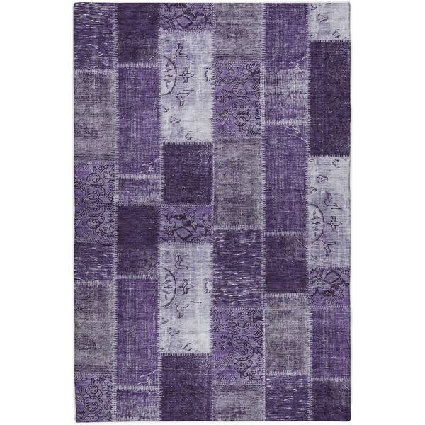 Dream Shag Premium Machine Washable Abstract ADS631 Purple 5 ft. x 7 ft. 6 in. Area Rug