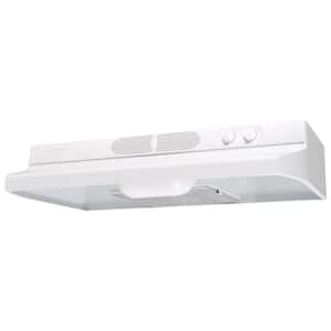 Quiet Zone 30 in. Under Cabinet Convertible Range Hood with Light in White ENERGY STAR Certified