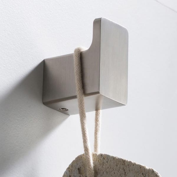 Stelios Bathroom Robe and Towel Hook in Brushed Nickel