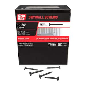 #6 x 1-1/4 in. #2 Phillips Bugle Head Fine Thread Drywall Screws 5 lb. Box