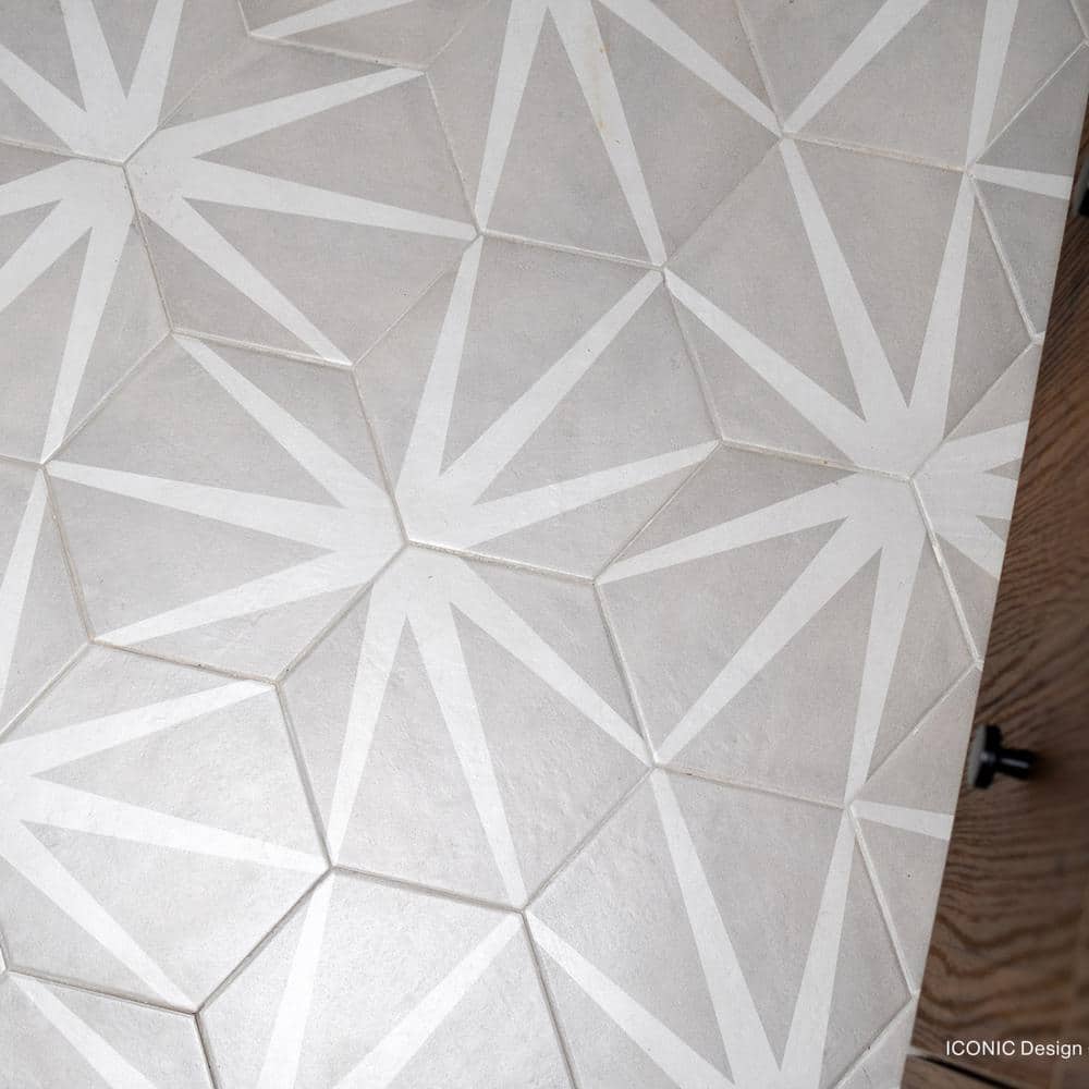 Allora Gray Matte Hexagon Porcelain Tile 8.5" x 10"