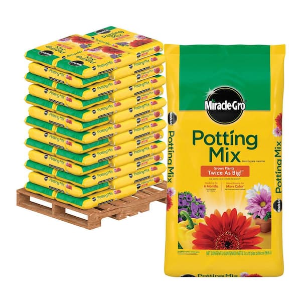 Miracle-Gro Potting Mix Pallet, 78 cu. ft., For Indoor and Outdoor Container Plants, Soil (Pallet of 39 2 cu. ft. Bags)