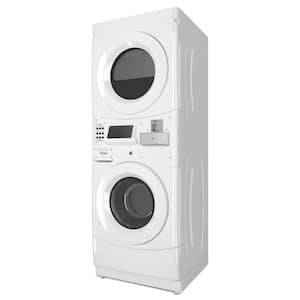 White Commercial Laundry Center with 3.1 cu. ft. Washer and 6.7 cu. ft. 240-Volt Electric Vented Dryer Coin Operated