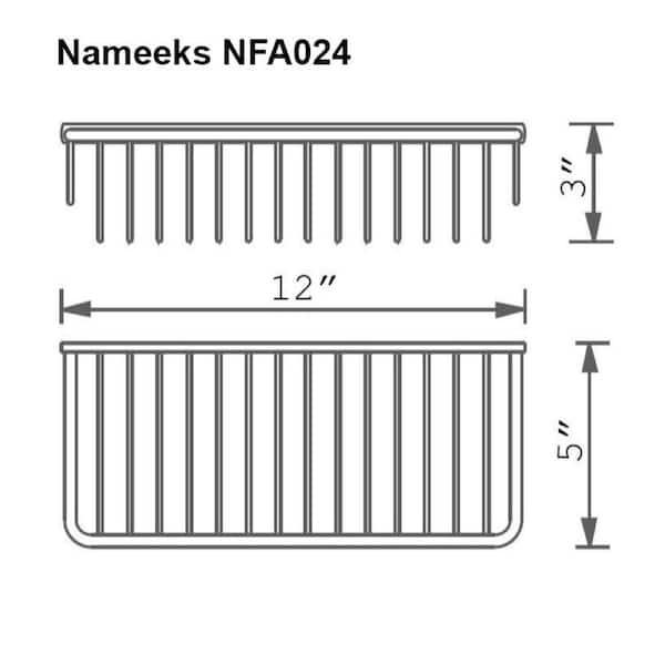 Nameeks NFA024 Chrome General Hotel 12 Wall Mounted Shower Basket