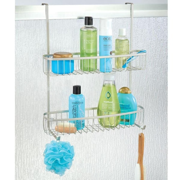 Dracelo Shower Caddy Organizer, Mounting Over Shower Head Or Door, Extra  Wide Space with Hooks for Razorsand in White B08KHL74TK - The Home Depot