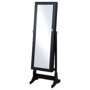 Tutuola Black Wood Jewelry Cheval Mirror 20 in. W Jewelry Armoire