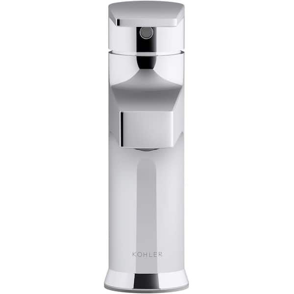 KOHLER Taut Single-Hole Single-Handle Bathroom Faucet with Grid Drain in Polished Chrome