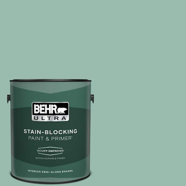 BEHR ULTRA 1 gal. #M430-4 Sunstone Extra Durable Semi-Gloss Enamel Interior Paint & Primer