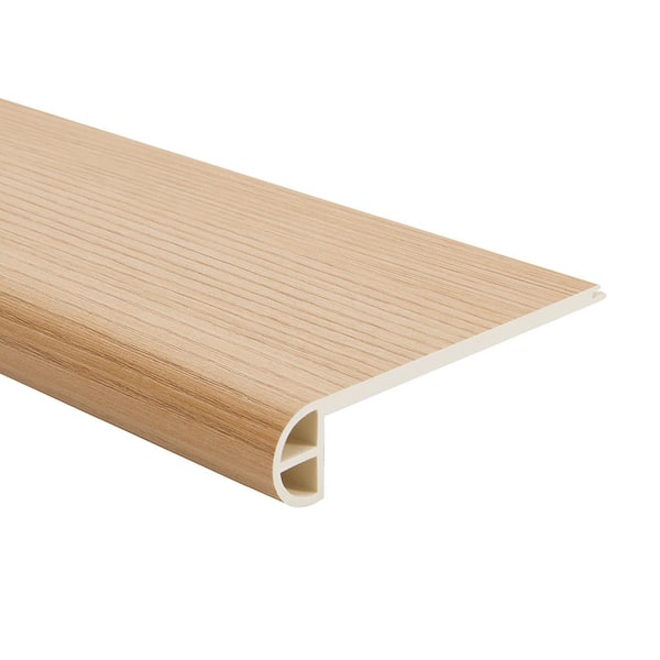 Malibu Wide Plank French Oak Costa Mesa 0.944 in. Thickness x 4.527 in. Width x 94.48 in. Length Vinyl Flush Stair Nose Molding