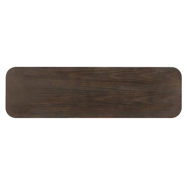 Harper & Bright Designs Rustic 52 in. Espresso Rectangle Wood