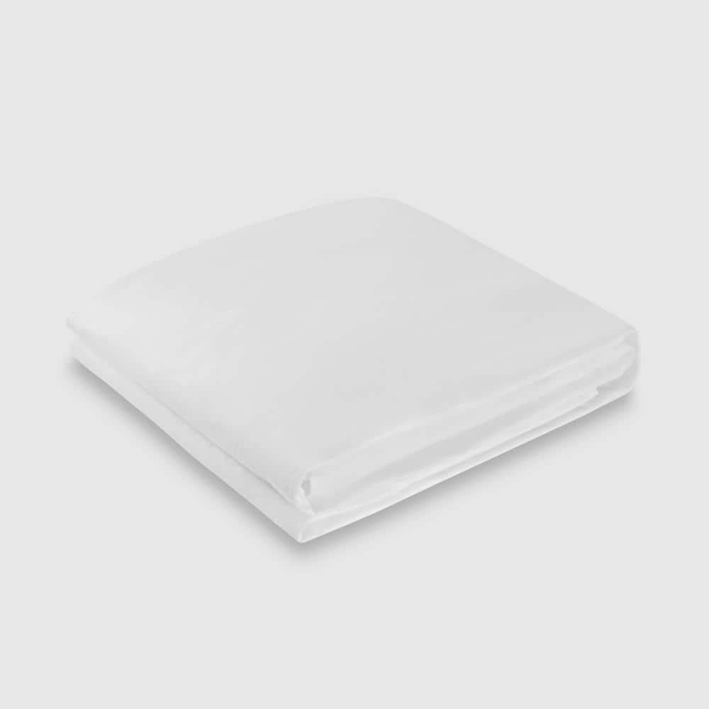 Twin White Cotton Zippered Mattress Protector