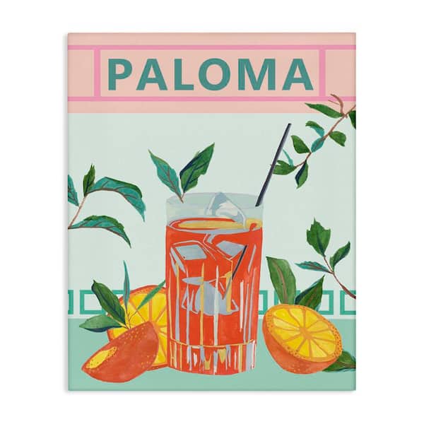Stupell Industries Paloma Tropical Cocktail by Melissa Wang Unframed Food Graphic Art Print 30 in. x 24 in.