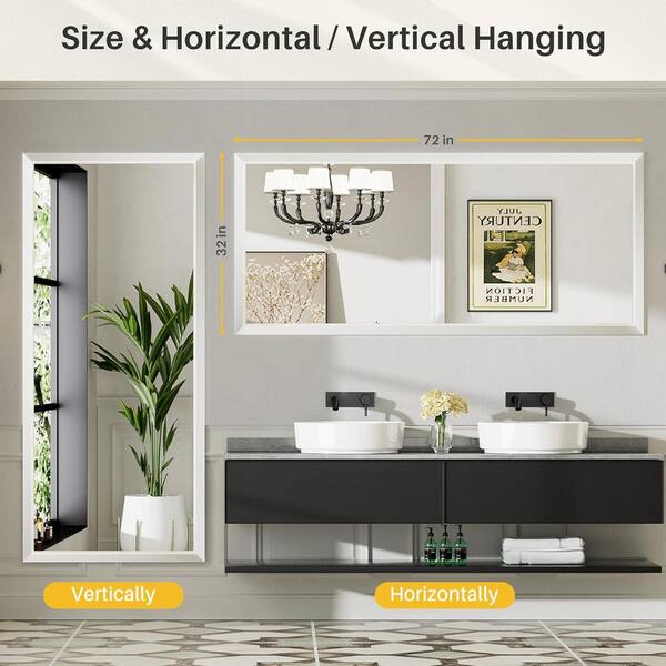 KIOTEE 72 in. W x 32 in. H Rectangular Framed French Cleat Wall