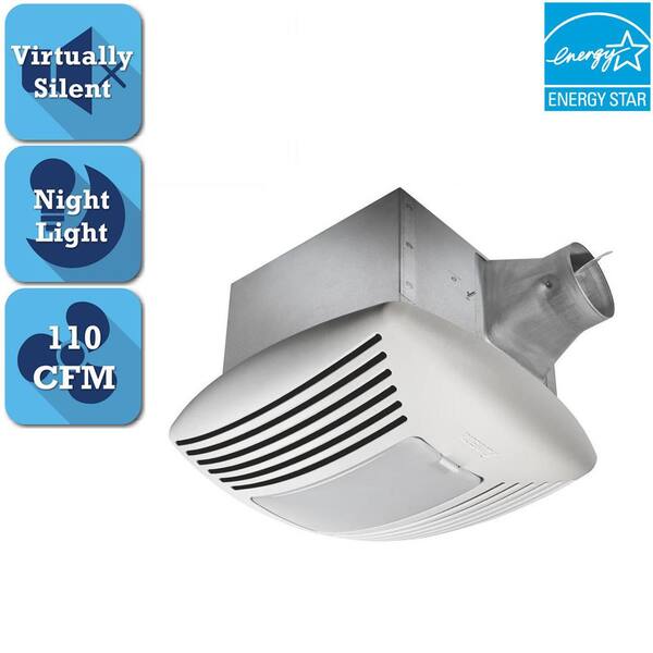 Delta Breez Signature G2 Series 110 CFM Ceiling Bathroom Exhaust Fan with Adjustable Dual Speed and Night-Light