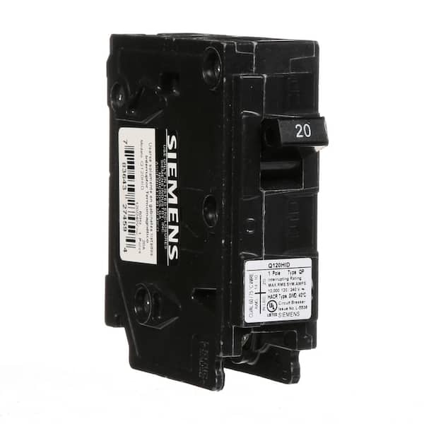 Siemens 20 Amp Single-Pole Type QP Circuit Breaker For Use With HID Lighting