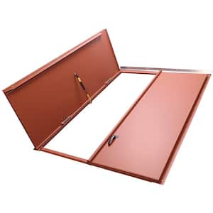 Classic Series 51.25 in. x 74.50 in. Primed Steel Replacement Cellar Door for Sloped Foundation