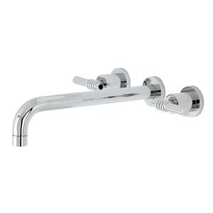 Milano 2-Handle Wall Mount Tub Faucet in Polished Chrome (Valve Included)