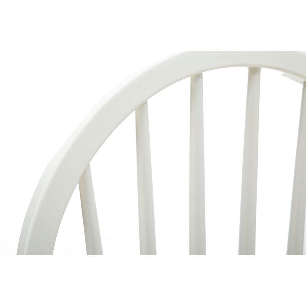 Windsor-Inspired White & Natural High Slat Side Chair Set